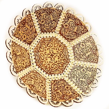 Тарелка 8-угольная шитая (фанера)