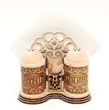 Набор специи и салфетница Узор 12,5*10,5*9