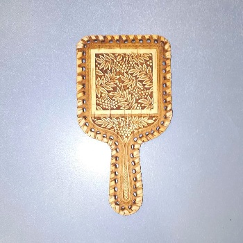 Зеркало шитое с ручкой Рябина (Пан)