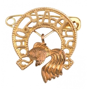 Булавочка подкова на удачу (Рыбка)