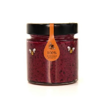 Крем-мед с черникой и кедровым орехом 180 гр.