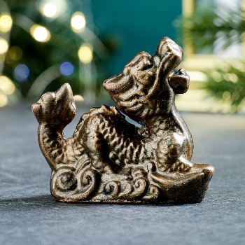 Фигура "Дракон огненный малый" бронза, 5х6х3см