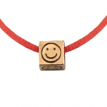 Браслет Красная нить "Смайлик"