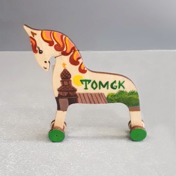 Лошадка на колесах Томск роспись (Д)