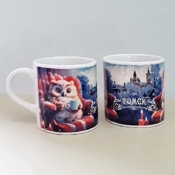 Кружка Томск "Сова" малая, керамика (Ст)