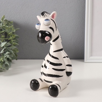 Копилка «Зебра-пучеглазка»,  8.8×10.7×18.8 см