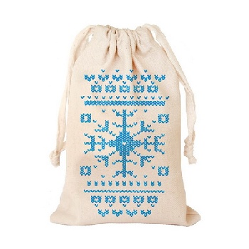 мешочек лен "снежинка" 