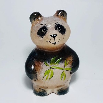 Фигурка панда с бамбуком селенит