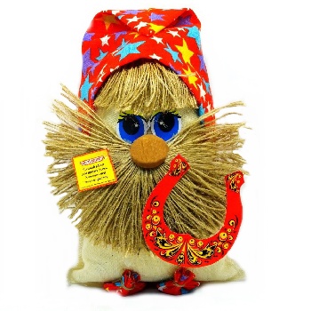 Домовой лен в колпаке с подковой 16 см, Л-006.1