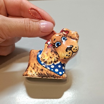 Колокольчик Собака керамика (З)