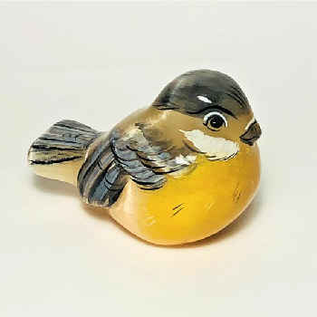 Скульптура птица синица селенит