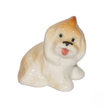 Фигура Болонка с чубом, фарфор (С)