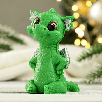 Фигурное мыло "Дракон Авокадий" зелёный, 60гр