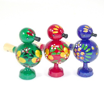 Свисток птица дерево роспись