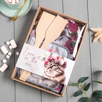 Набор подарочный Flower cat: варежка, прихватка, 2 лопатки