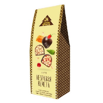 Конфеты Кедровая комета ассорти (клюква, земляника, шишка, классическая) 70 г