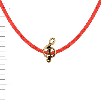 Браслет Красная нить скрипичный ключ