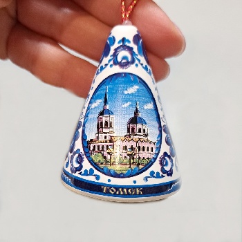 Колокольчик Томск конус гжель (З)