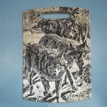 Доска разделочная Томск "Волки" (М)