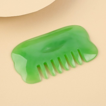 Массажер 2 в 1 скребок гуаша и расческа "love yourself"