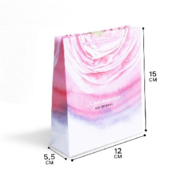 Пакет подарочный  «Хорошего настроения», 12 х 15 х 5.5 см
