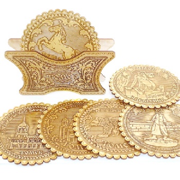 Салфетница + 6 подставок под кружки Томск (Б)