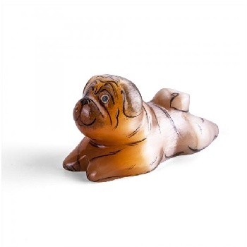 Скульптура Собака Мопс, селенит