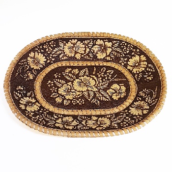 Тарелка Цветы овал 23*18*3