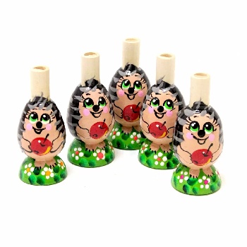 Свистулька Ежик дерево роспись (Ш)