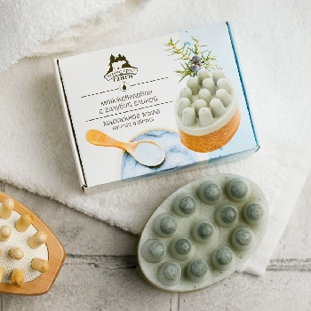 Массажное мыло Можжевеловое с голубой глиной, 130гр (ТТ)