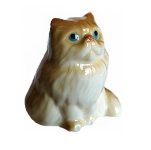 Фигурка Персидский кот сидящий, фарфор (С)
