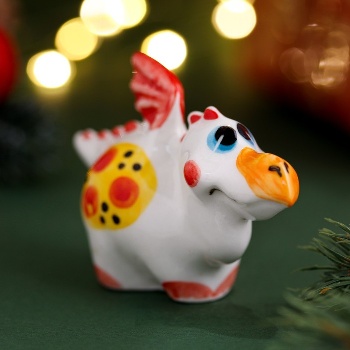 Сувенир "Дракон Джет Воздух.2024",фарфор, 5 см