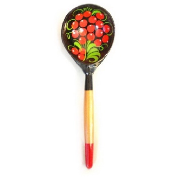 Деревянная ложка расписная "Чернушка" 