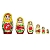 Матрешка Россиянка классика (желтый платок), 6 мест, 11 см 