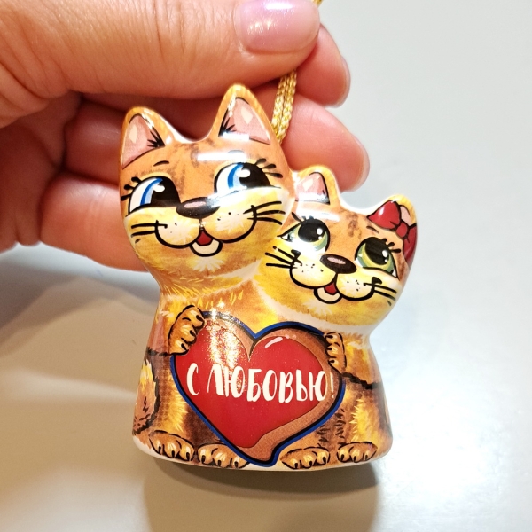 Колокольчик котята парочка "с любовью"