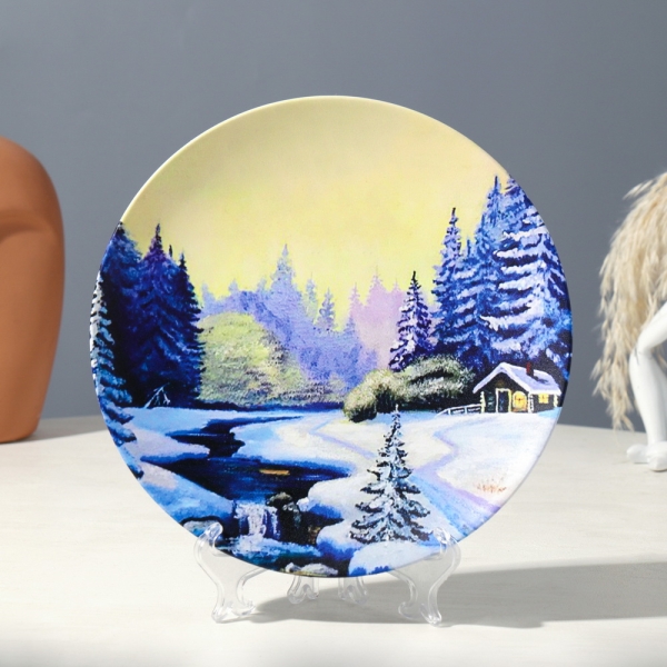 Тарелка декоративная «Зимушка»