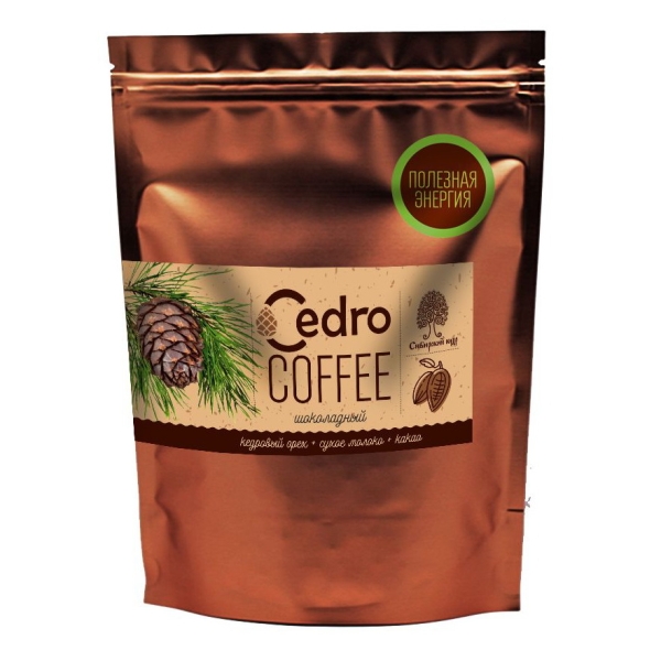 Кедровый кофе шоколадный с какао, 120 гр.