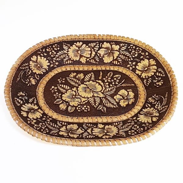 Тарелка Цветы овал 23*18*3