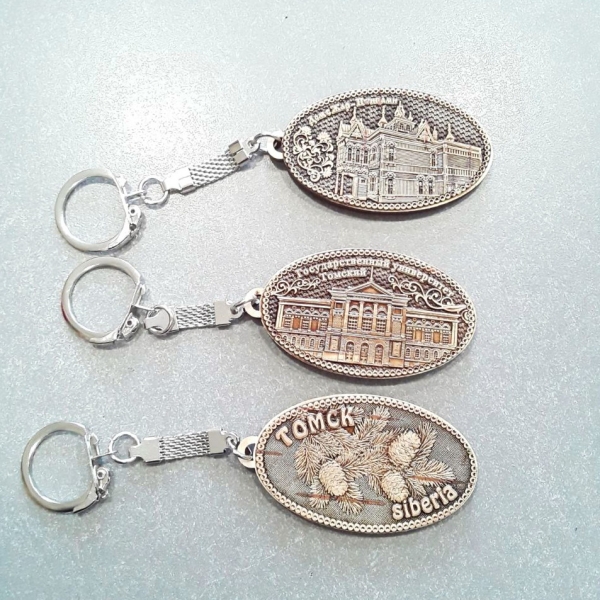 Брелок Томск береста овал (Д)
