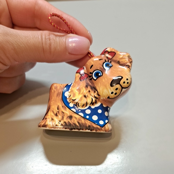 Колокольчик Собака керамика (З)