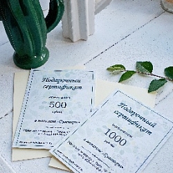 Подарочные сертификаты